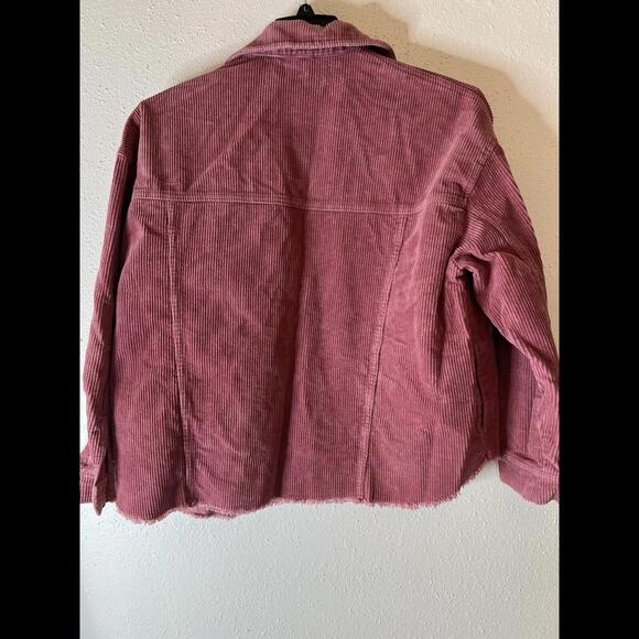 ZARA Blush Pink Corduroy Jacket Women’s Size‎ Large - Picture 5 of 6